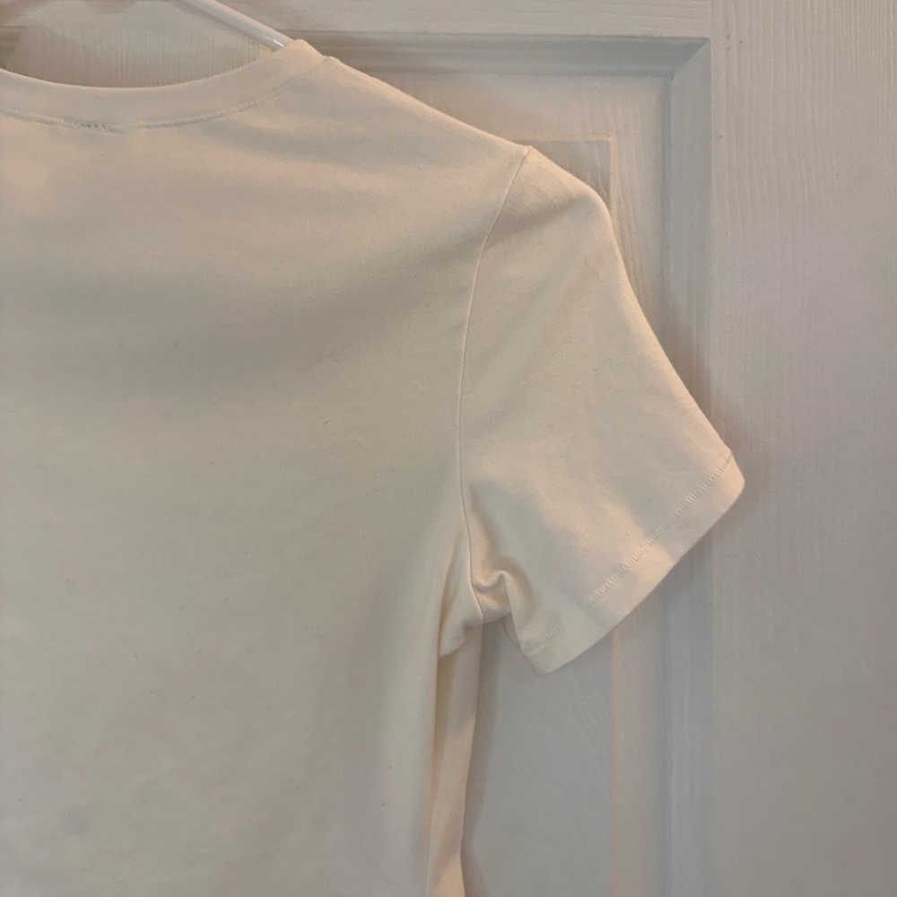 SKIMS Cotton Jersey Crew Neck Short Sleeve T-Shirt in Bone size medium - Picture 8 of 10